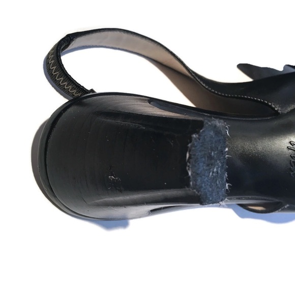 Anne Klein i-flex black leather slingback size 9 - Picture 7 of 7